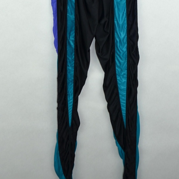 Vintage Nike Running Tights Track Pants Teal Black Purple Unisex size Large - Picture 6 of 11